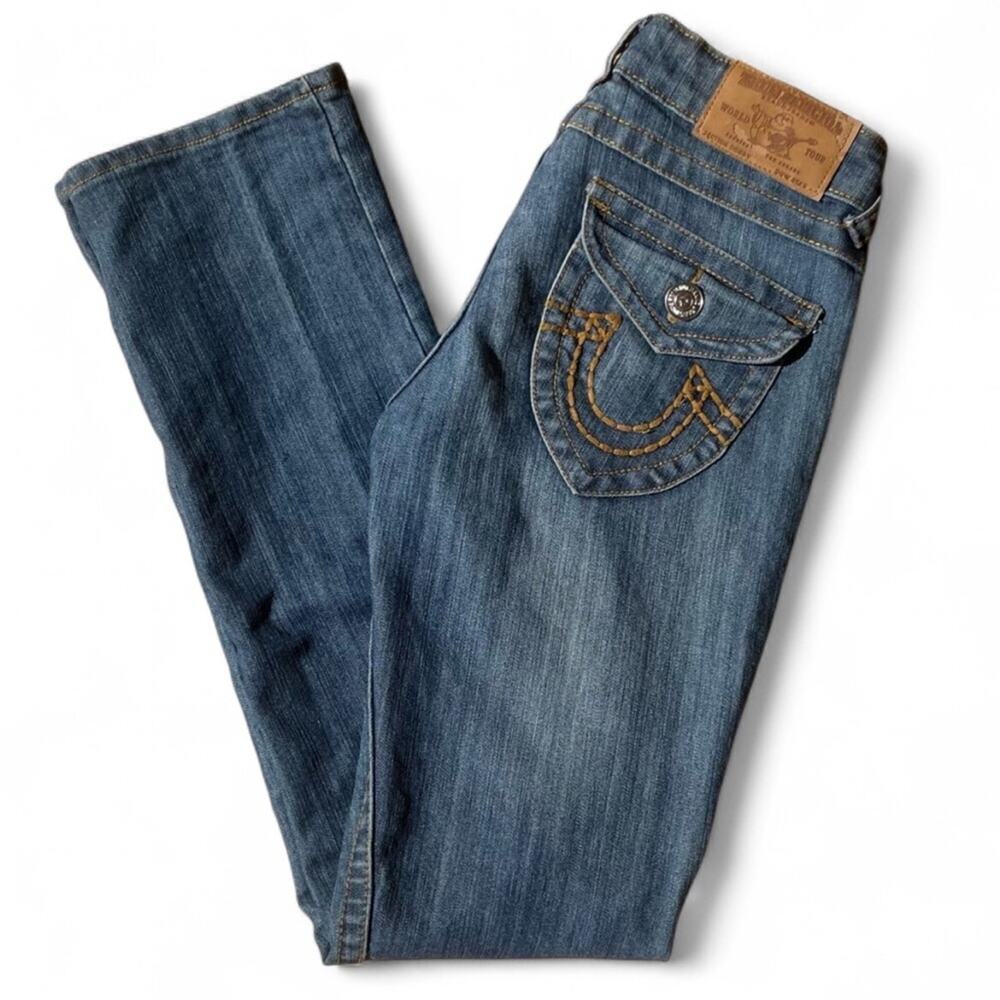 Vintage True Religion Long Low-Rise Billy Big T Woman’s Jeans W28 X L32 Tall